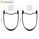 Premium 700C Gravel Carbon Rim - 50mm Depth 35mm Wide | Tubeless Deep-Section Aero Wheel